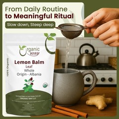 Organic Way Lemon Balm Leaf Whole – Organic, Kosher & USDA Certified