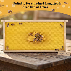 40 Deep Bee Frames with 100% Beeswax Foundations – Unassembled, 40 Pack
