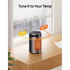 DREO 1500W Atom 416 10″ Whisper-Quiet Portable Ceramic Space Heater with Temp