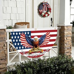2PCS 250th Anniversary USA Bunting Flag 1776-2026th Birthday American Fan Flags