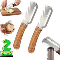 2PCS Multifunction Vegetable Peeler Julienne Slicer Stainless Steel Set