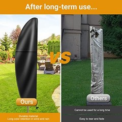 Cantilever Patio Umbrella Cover: Fits 7.5 – 11.5 Ft Dia Offset Umbrella Black