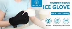 Compression Hand lce Pack Glove for Arthritis Pain Relief Adjustable Wrist Strap