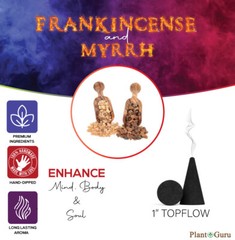 Frankincense And Myrrh Charcoal Incense Cones 1″ TOPFLOW Bulk For Burner Holder