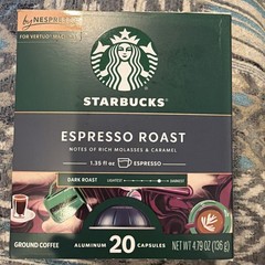 Starbucks by Nespresso “Espresso Roast” 1.35 oz – 20 Capsules