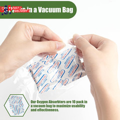 120 Packs 500CC Food Grade Oxygen Absorbers (10 Pack in Individual Vacuum Bag )