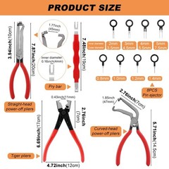 Lixternum 4 Pieces Electrical Disconnect Pliers for Cars, Automotive Electric…