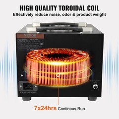 VEVOR 3000W Voltage Converter Transformer Step Up/Down 220V-110V /110V-220V CE