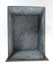 Nicole Galvanized Metal Bin Drawer Container Industrial Farmhouse Decorative 9in