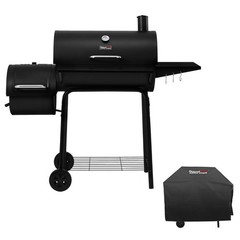 Royal Gourmet Charcoal Grill 30 IN Barrel with BBQ Cover Outdoor Backyard Patio