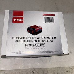 Toro 60V MAX Flex-Force 5.0Ah Lithium-Ion Battery – L270 BRAND NEW. A11 0009