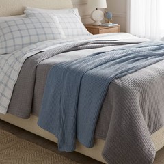 Twin/Twin XL TENCEL Lyocell Waffle Bed Blanket Light Blue – Threshold