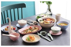 Lightweight Wheat Straw Plates – 4Pack Unbreakable Dishes and Plate Set, Dish…