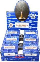 Nag Champa Satya Sai Baba Temple Incense Cones Carton, 12 Box