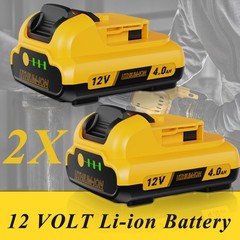 2Pack 12v 4.0Ah 12 Volt Max Lithium Battery For Dewalt DCB127-2 DCB120 DCB121 US
