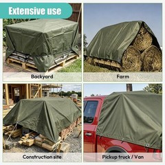 Heavy Duty Waterproof Canvas Tarp 16 Oz Cotton Canvas Tarpaulin Cover Tent