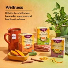 Yogi Tea – Green Tea Pure Green Decaf (4 Pack) Decaffeinated 64 Organic Tea Bags