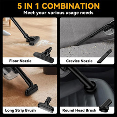 500W Cordless Handheld Vacuum Cleaner Portable Car Auto Home Wireless W/ Battery