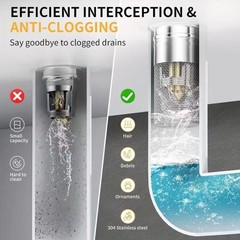 2-Pack Bathroom Sink Stopper Hair Catcher Bathroom Pop Up Sink Drain Filter US