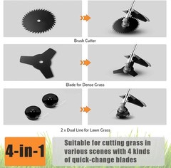 58CC 4 in 1 Grass String Trimmer 2-Stroke Brush Cutter Gas Trimmer Weed Eater US