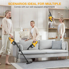 500W Cordless Handheld Vacuum Cleaner Portable Car Auto Home Wireless W/ Battery