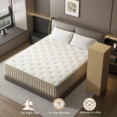 12” Hybrid Mattress Gel Memory Foam Spring FULL Size Bed IN BOX 12”*75”*54”