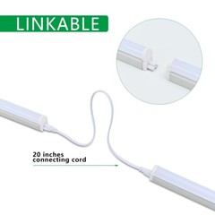 12 Pack LED T5 Integrated Single Fixture 4FT 20W LED Shop Ceiling Under Lights