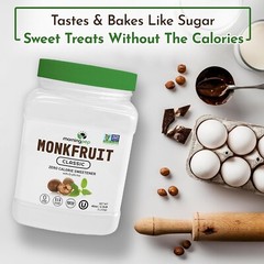 Morning Pep Monk Fruit Sweetener, Classic White Sugar Substitute 2.5lb