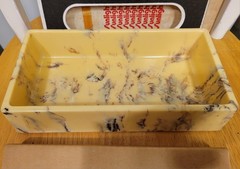 NEW VINTAGE / Rectangle Marbleized Faux Marble Tissue Paper Holder Box Bathroom
