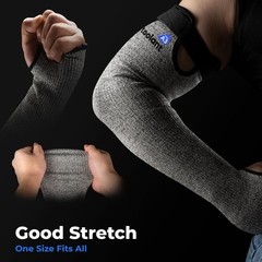 Cut Resistant Arm Sleeves with Thumb Hole, Protective Sleeves for Thin Skin
