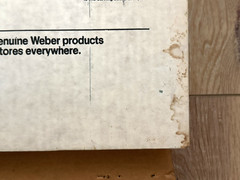 Vtg Weber Sidekick 1800 Maple Cutting Carving Board For 18.5″ or 22.5″ Kettle