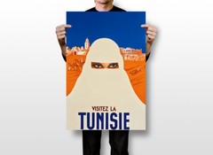 Tunisia Arab Women Veil 1966 Vintage Wall Art Home Decor – POSTER 20×30