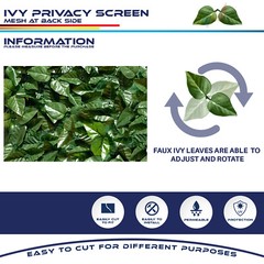 58 IN Artificial Faux Ivy Leaf Privacy Fence Screen Decor Panels Outdoor Hedge