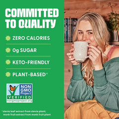 Whole Earth Zero Calorie Stevia,Monk Fruit & Allulose Sweetener Packets,80 Count