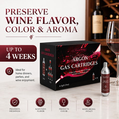 Argon Gas Capsules 10PCS for Coravin Wine Preservation System GreatWhip