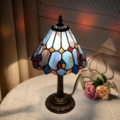 Tiffany Stained Glass Bedside Lamp – Cute Home Decor Gift for Any Room