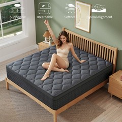 12″ Queen Mattress in Box, Gel Memory Foam Hybrid Pocket Spring Medium Firm