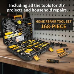 168PCS General Mixed Tool Auto Repair Tool Socket Wrench Set with Storage Case