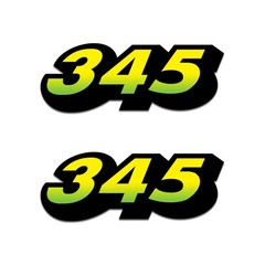 New Replacement Decal Set for John Deere 345 Lawn Tractor Hood Vinyl Sticker Kit