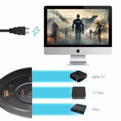 3 Port 4K HDMI 2.0 Cable Auto Splitter Switcher 3×1 Adapter HUB 3D 3 To 4K 2K 3D