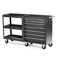 Rolling Tool Chest Tool Box with 7 Drawers & Wheels & Drawer Liners for Garage