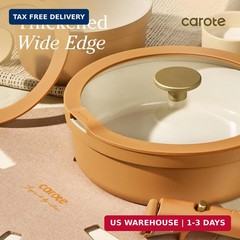 Carote 20pcs Ceramic Cookware Set with Detachable Handles, Pots and Pans Set Non
