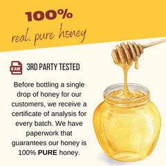 6 lbs of PURE Unfiltered Bulk Raw Wildflower Honey Jug – Half Gallon of Honey