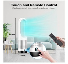 Voagupa Bladeless Heater Fan Combo 1400W Heater 40W Cooling Tower Oscillating
