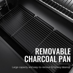 Royal Gourmet Charcoal Barrel Grill with Offset Smoker Large Event Outdoor Camp