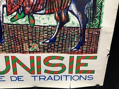 original 1954 Visitez la Tunisie 26×39 Tunisia Travel Poster – Hatem El Mekki