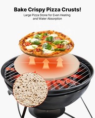 VEVOR Pizza Stone Round/Rectangular Cordierite Baking Stone for Oven & Grilling