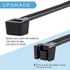 100 8″ Cable ZIP TIES Heavy Duty Strong Ultra Nylon Wrap Wire Cord UV Resistant