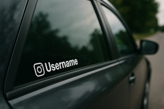 Custom Social Media Handle Decal Sticker – Personalized @Username Tag – 870-3
