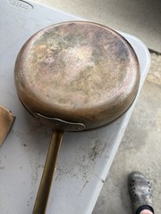 Copper Classic 3 Qt Copper Round Saucepan w/ Lid 8in Gas/Electric CC-3QT